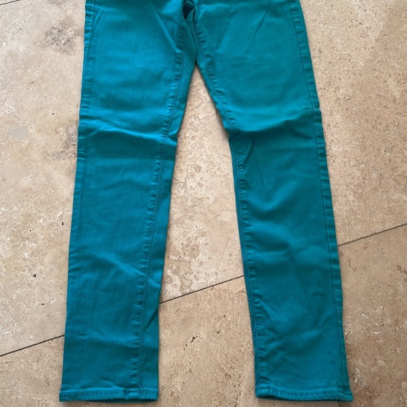 AG The Stevie Ankle Slim Straight Leg Size 27 in Aqua Green Color - Picture 6 of 9